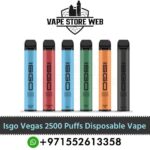 Isgo Vegas 2500 Puffs 20Mg Disposable Vape in Dubai