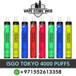 Isgo Tokyo 4000 Puffs 20Mg Disposable Vape In UAE