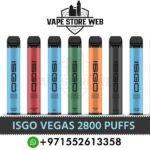 Isgo Vegas 2800 Puffs 20Mg Disposable Vape In UAE