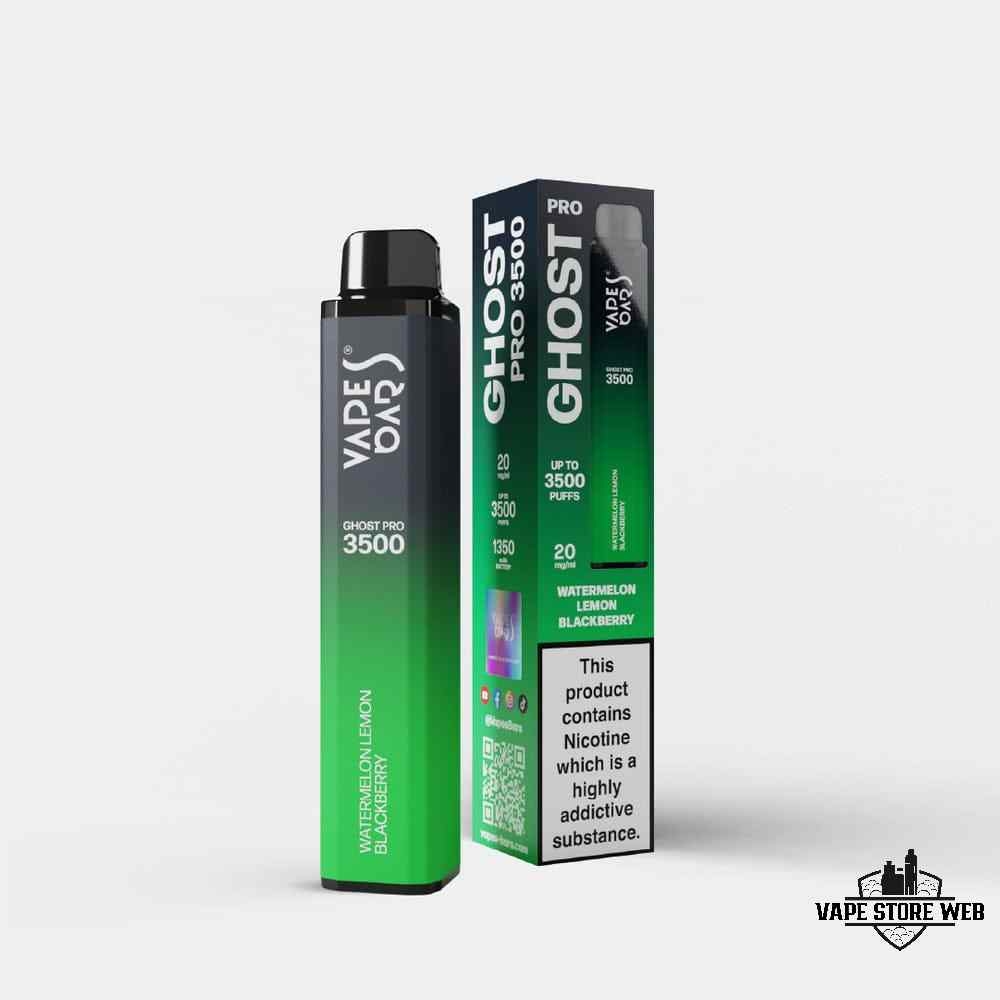 Vape Bar Ghost Pro 3500 Puffs 20Mg Disposable Vape Price in Dubai Watermelon Lemon Blackberry