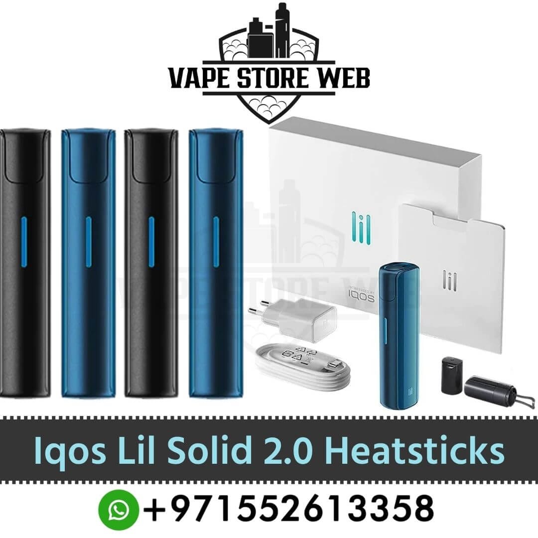 Iqos Lil Solid 2.0 E Cigarettes Heatsticks Black Blue in UAE