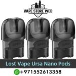 Lost Vape Ursa Nano Pods Cartridge 1.0ohm 0.8ohm For Ursa Nano, Nano Pro, Baby Pro (3PCS) in Dubai, UAE