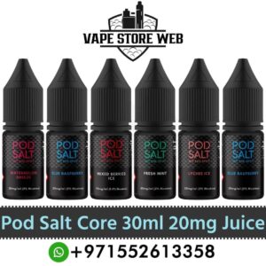 Pod Salt Core 30ml 20mg E Juice Nicotine Salt E Liquid in All Flavors in UAE