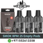 Smok RPM 25 Replacement Empty Pods (3 Pics) In Dubai