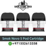 Smok Novo 5 Replacement Pods Cartridge Refillable Empty Pods (3PCS) Meshed 0.6ohm  in Dubai
