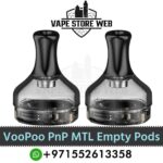 VooPoo PnP MTL Pods 2ml Empty Refillable Replacement Pod Cartridge (2Pieces)in Dubai, UAE