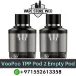 VooPoo TPP Pod 2 Empty Pod Cartridge Refillable Replacement Pods (2Pieces) in Dubai, UAE