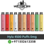 Hyla 4500 Puffs 0mg 10ml Disposable Vape In Dubai