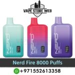 Nerd Fire 8000 Puffs 20Mg Disposable Vape In Dubai, UAE