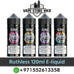 RUTHLESS 120ml (3Mg & 6Mg) E-liquid in Dubai