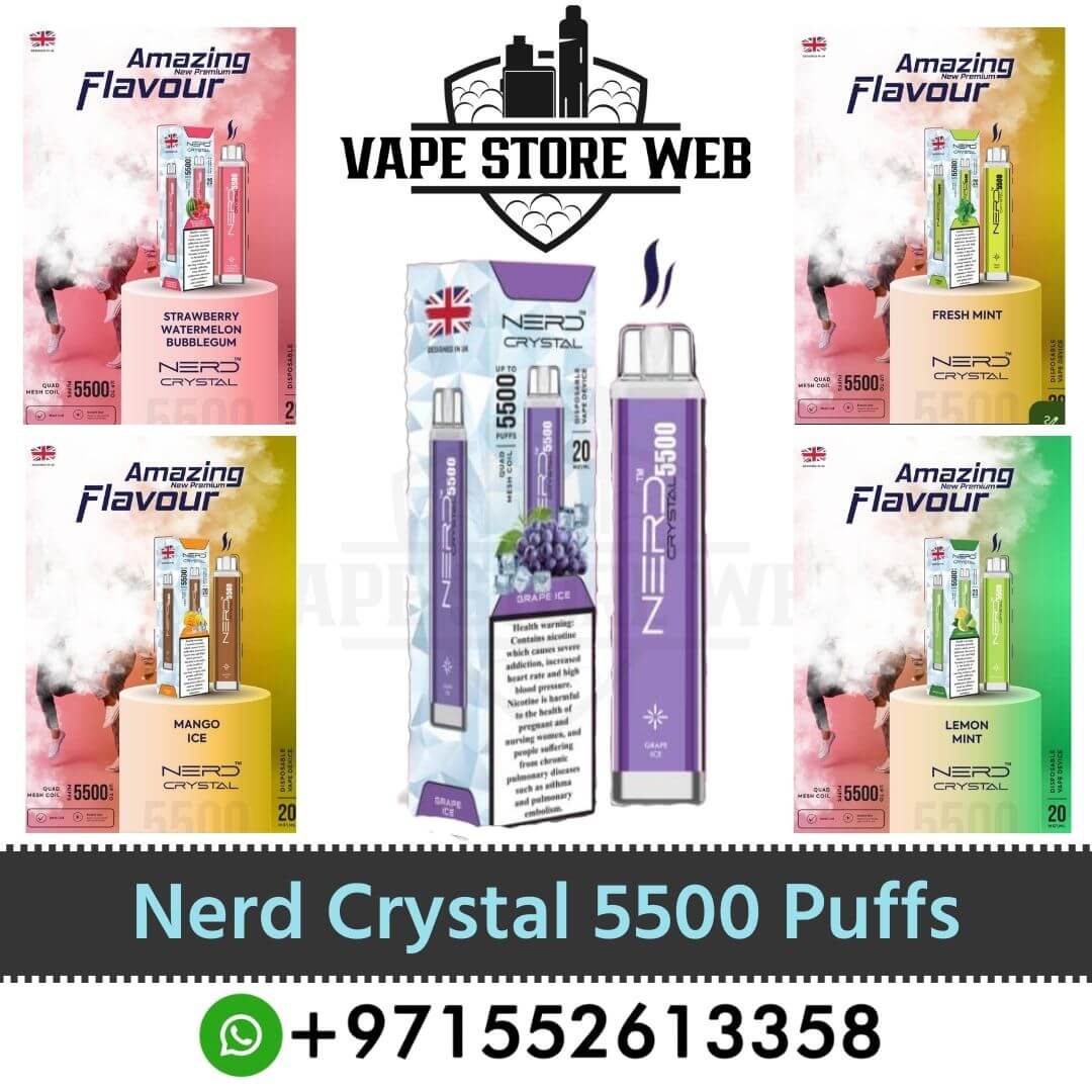 NERD Crystal 5500 Puffs 20Mg Disposable Vape in Dubai - Image 2