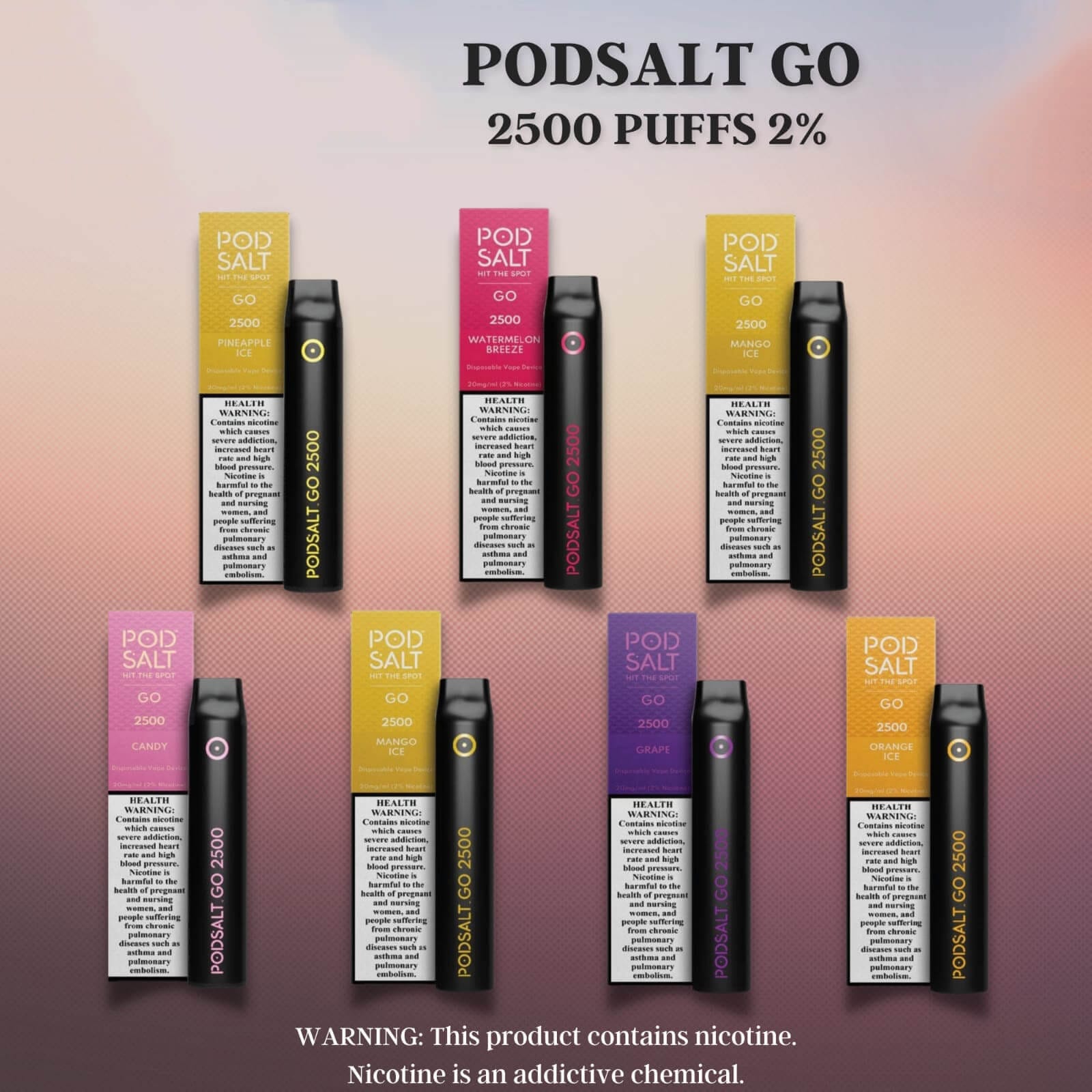 Pod Salt Go 2500 Puffs 20mg Disposable Vape In Dubai, UAE - Image 4