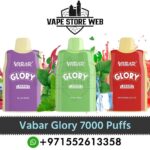 Vabar Glory 7000 Puffs 20mg & 50mg Disposable Vape In Dubai, UAE