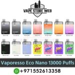Vaporesso Eco Nano 13000 Puffs Pod System In Dubai, UAE