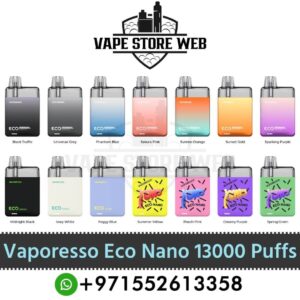 Vaporesso Eco Nano 13000 Puffs Pod System In Dubai, UAE