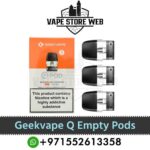 Geekvape Q Replacement Pods (3 Pcs) In Dubai, UAE