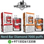 Nerd Bar Diamond 7000 Puffs 20Mg Disposable Vape in Dubai, UAE
