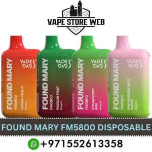 VAPES BARS Found Mary FM5800 Disposable 5800 Puffs Rechargeable Vape in UAE