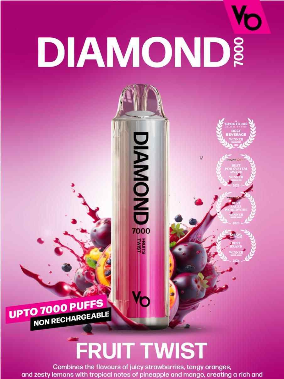 VAPES BARS Diamond 7000 Puffs 20MG Nicotine Disposable Vape in Dubai - Image 9