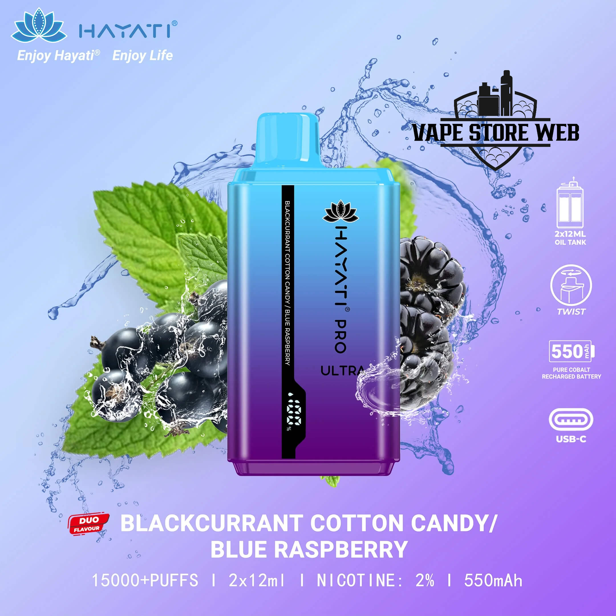 HAYATI Pro Ultra 15000 Puffs 20MG Disposable Vape in Dubai - Image 13