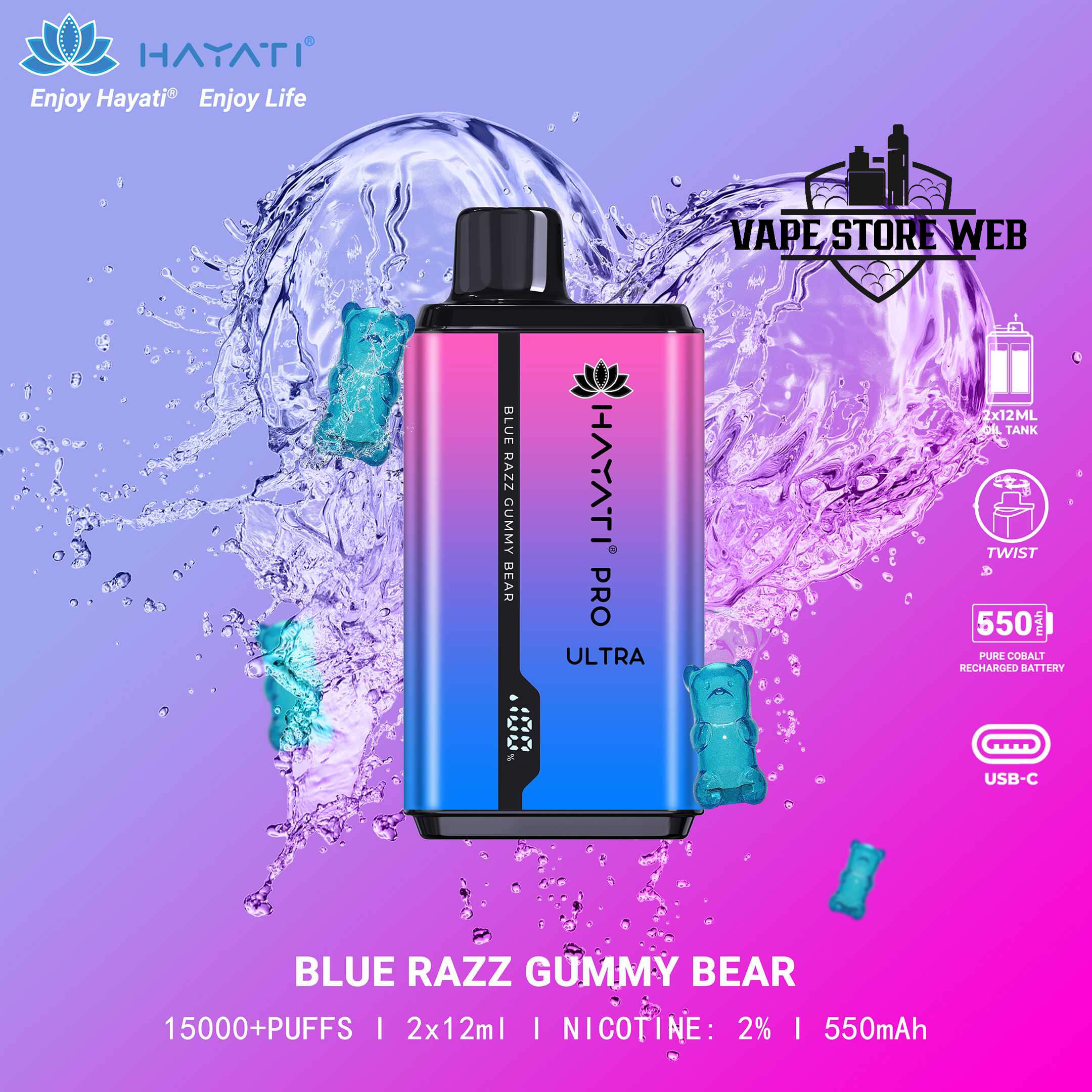 HAYATI Pro Ultra 15000 Puffs 20MG Disposable Vape in Dubai - Image 11