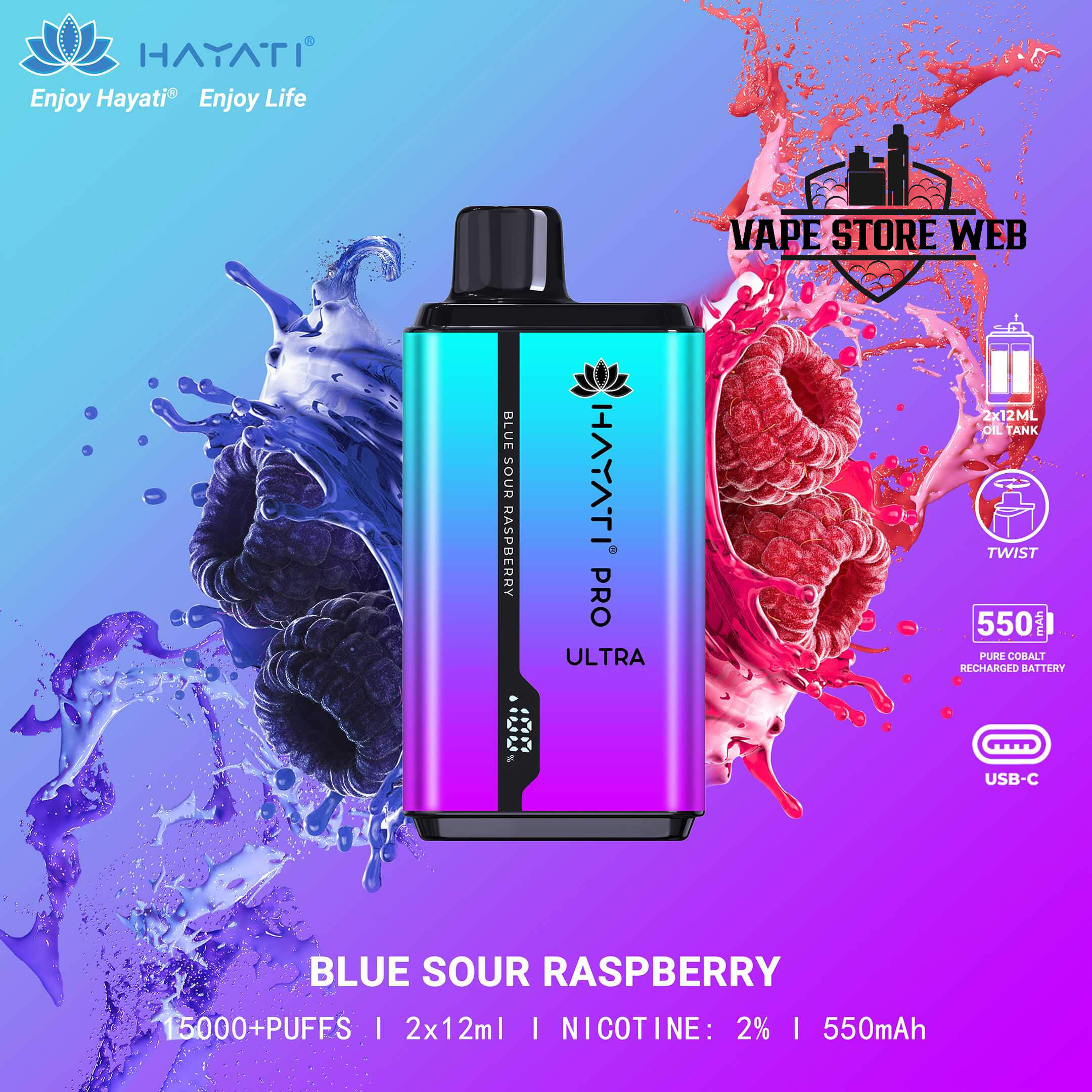 HAYATI Pro Ultra 15000 Puffs 20MG Disposable Vape in Dubai - Image 10