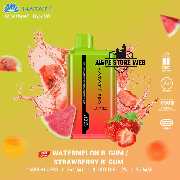 HAYATI Pro Ultra 15000 Puffs 20MG Disposable Vape in Dubai - Image 2