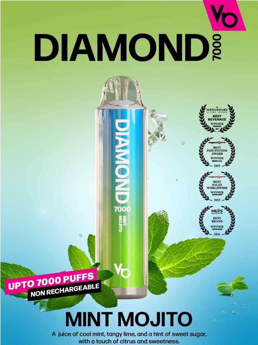VAPES BARS Diamond 7000 Puffs 20MG Nicotine Disposable Vape in Dubai - Image 5