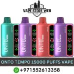 ONTO Tempo 15000 Puffs 50MG Disposable Vape in Dubai