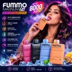 FUMMO Magnum 8000 Puffs 20MG Disposable Vape in Dubai