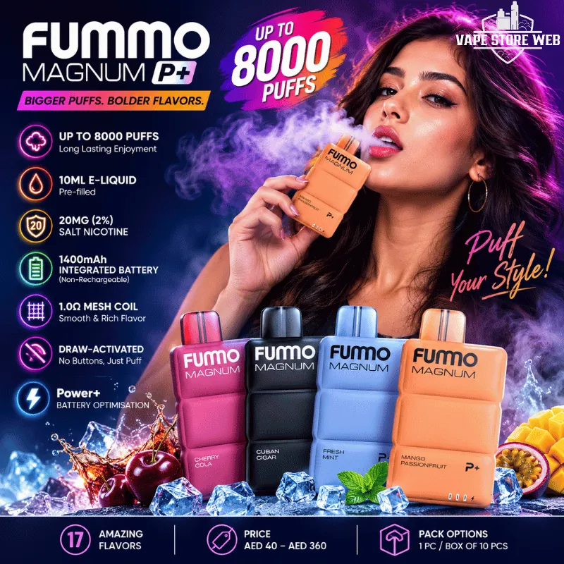 FUMMO Magnum 8000 Puffs 20MG Disposable Vape in Dubai