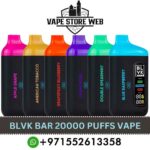 BLVK BAR 20000 Puffs 50MG Disposable Vape in Dubai