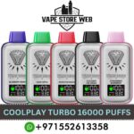 COOLPLAY Turbo 16000 Puffs 20MG Disposable Vape in Dubai