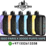 ISGO Paris X 30000 Puffs 50MG Disposable Vape in Dubai