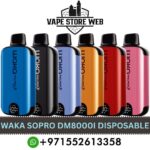 WAKA SoPro DM8000i Disposable 8000 Puffs 20MG Rechargeable Vape in Dubai