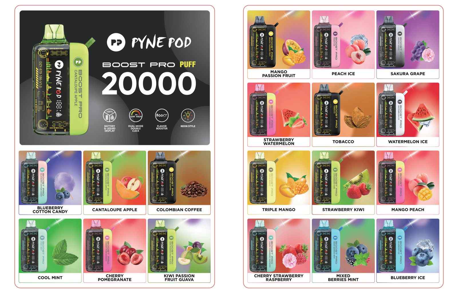 PYNE POD Boost Pro 20000 Puffs 50MG Disposable Vape in Dubai - Image 2