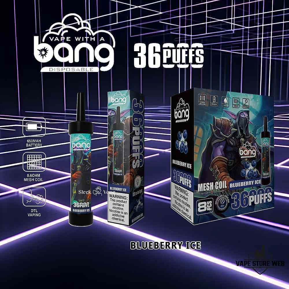 BANG 36000 Puffs Disposable Vape Price in Dubai Blueberry Ice