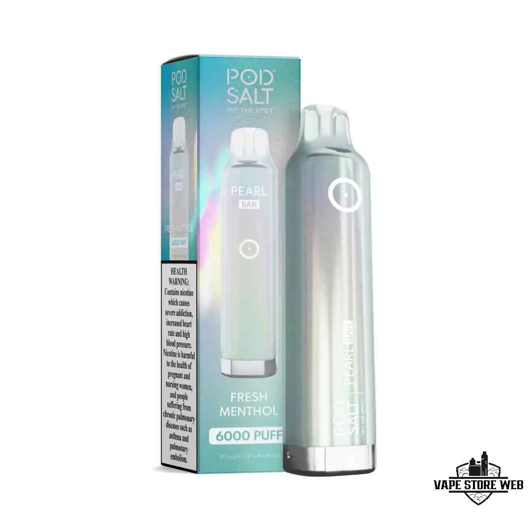 POD SALT Pearl Bar 6000 Puffs 20mg Disposable Vape Price in Dubai Fresh Menthol