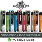 VGOD POD 1K 1500 Puffs 50mg Disposable Vape in Dubai