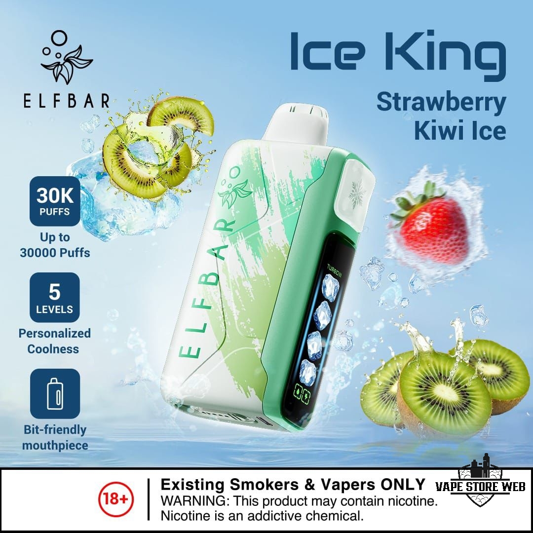 ELF BAR ICE KING 30000 PRICE IN DUBAI STRAWBERRY KIWI ICE