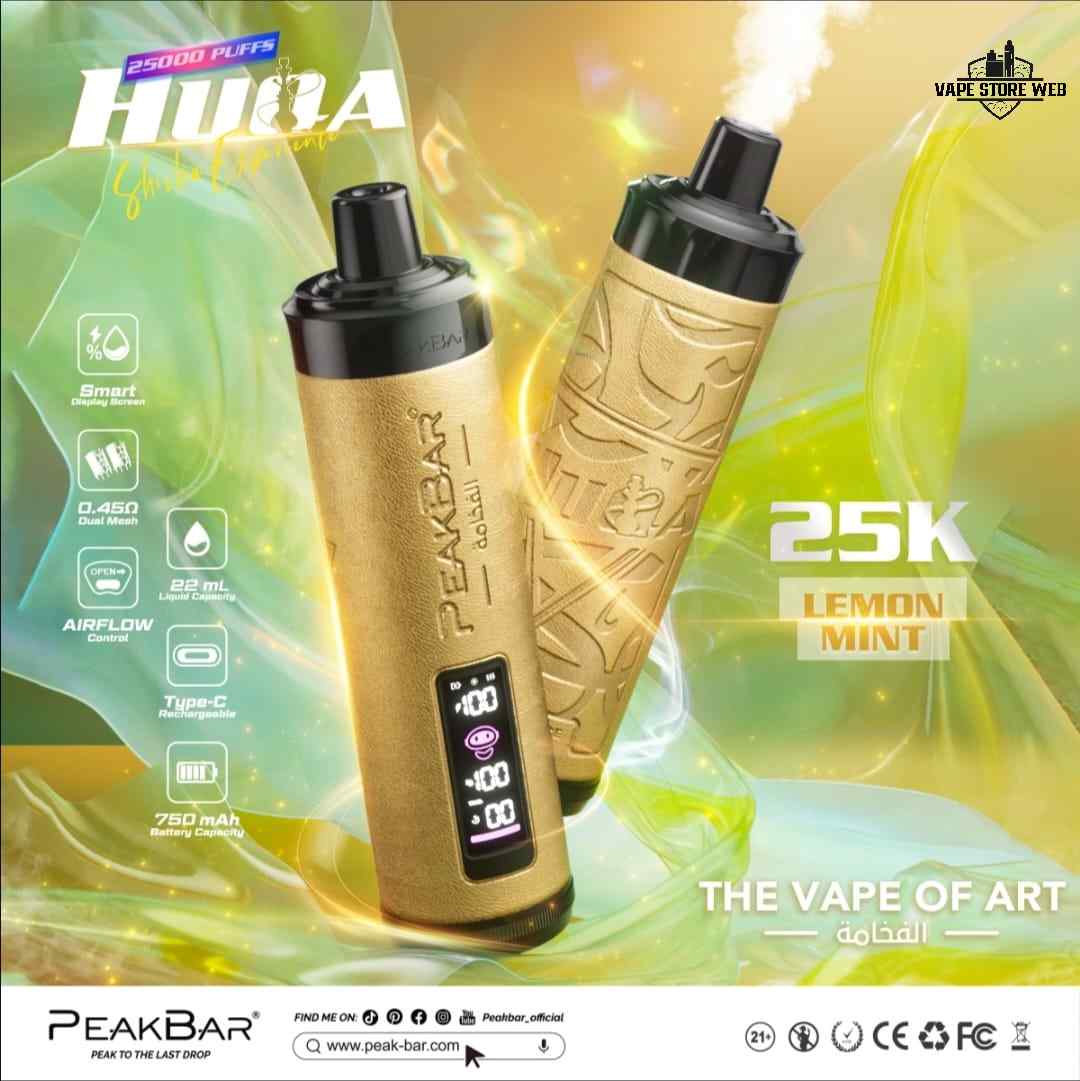 PEAKBAR HUQA 25000 Puffs DTL 5MG Disposable Vape in Dubai - Image 6