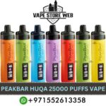 PEAKBAR HUQA 25000 Puffs DTL 5MG Disposable Vape in Dubai
