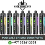 POD SALT Shisha 8000 Puffs 3mg Disposable Vape in Dubai