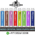NERD Crystal 5500 Puffs 20Mg Disposable Vape in Dubai