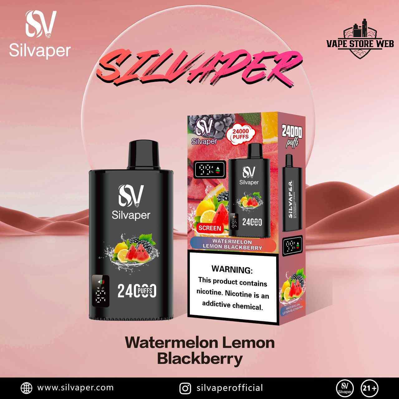 SILVAPER 24000 Puffs 20mg Disposable Vape in Dubai - Image 3