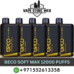 Buy BECO Soft Max 12000 Puffs 20MG Disposable Vape in Dubai
