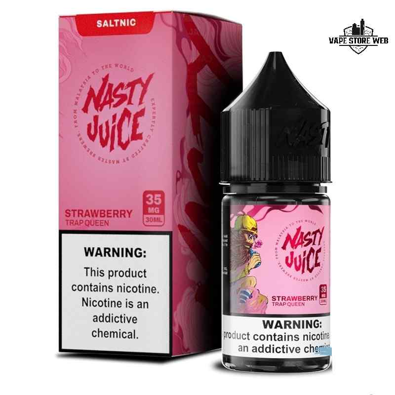 NASTY 30ml Salt Nicotine 35mg & 50mg E Liquid Price In Dubai Strawberry Trap Queen