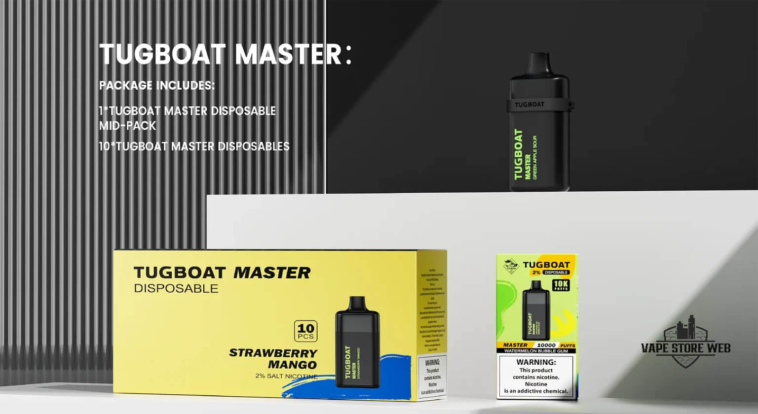 TUGBOAT Master 10000 Puffs 20MG Disposable Vape in Dubai - Image 2