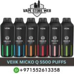 VEIIK MICKO Q 5500 Puffs 30mg Disposable Vape in Dubai