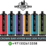 AL FAKHER Crown Bar HYPER MAX 30000 Puffs 5MG Disposable Vape in Dubai